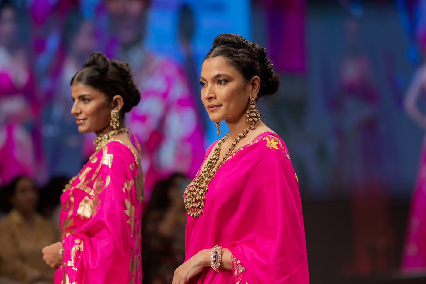 Blush Gold Elegance Saree