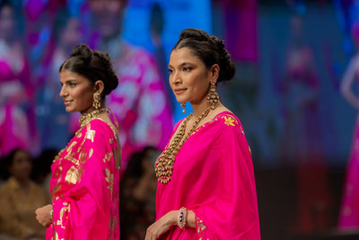 Fuchsia Radiance Sequin Saree