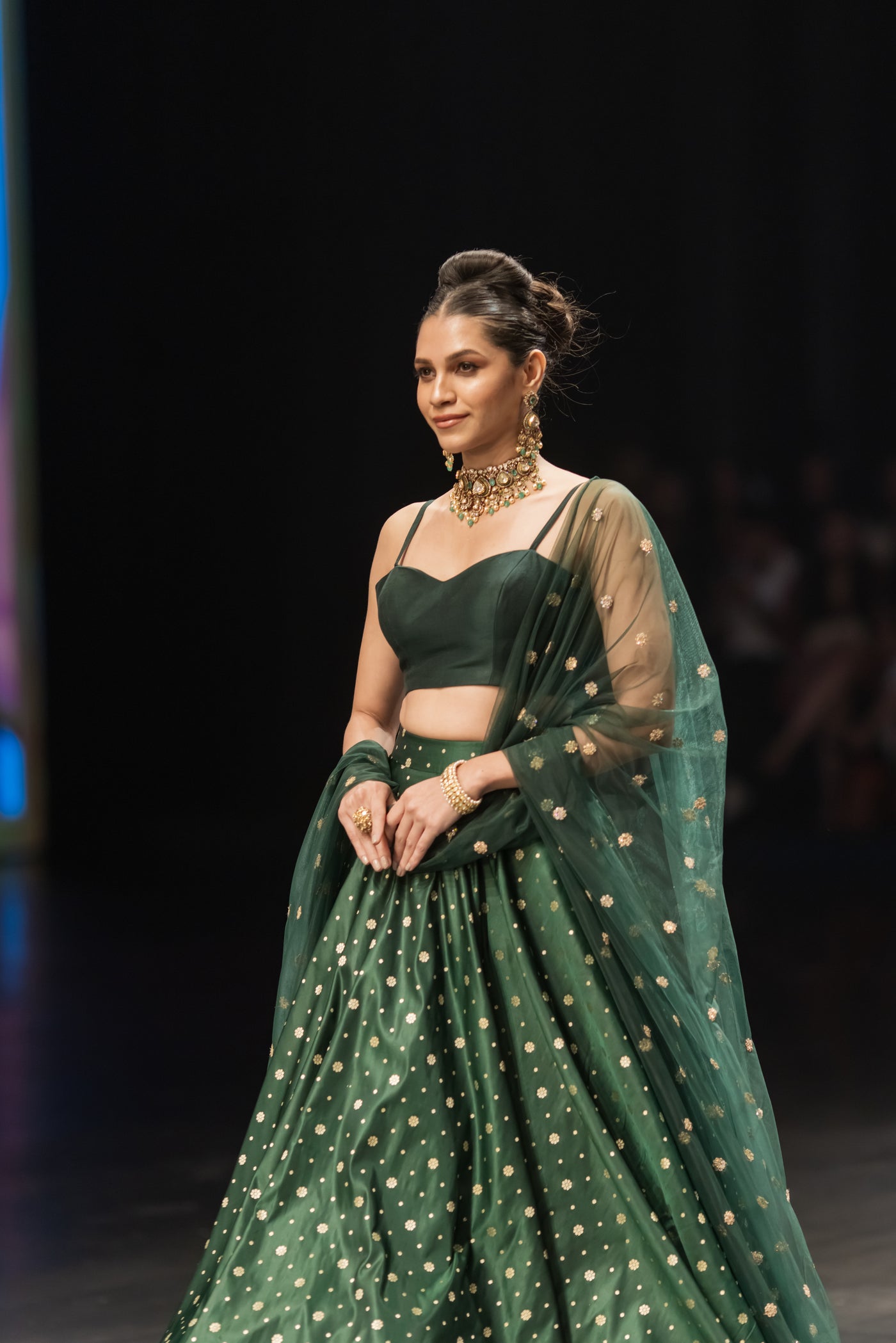 Emerald Brocade Royale Lehenga Set