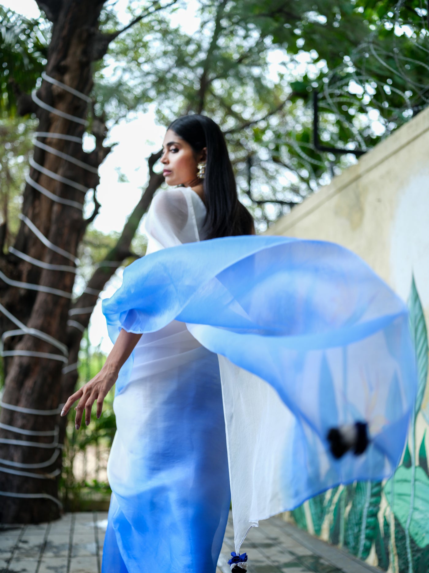 White Haze Saree