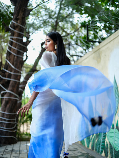 White Haze Saree