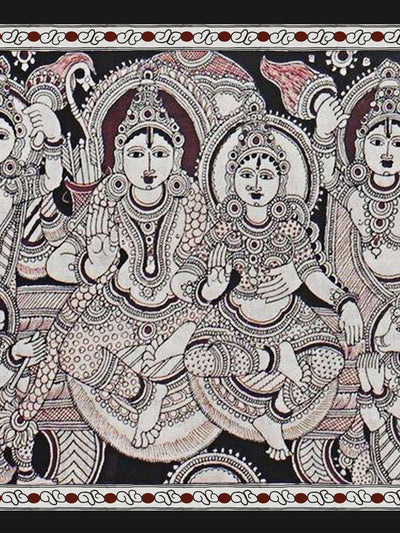 Pattachitra Artwork Saree